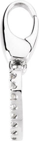 14K Gold Round Natural Diamond Accented Heart Pendant – 0.08 CTW - White Gold - view 2