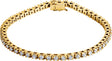 14K Gold Round Natural Diamond Line Bracelet VIII - Yellow Gold