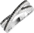 14K Gold Round Natural Diamond Criss-Cross Ring – 1mm Stones