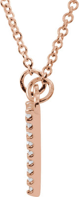 14K Gold Triangle Necklace - Rose Gold - view 2