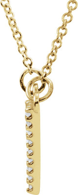 14K Gold Triangle Necklace - Yellow Gold - view 2