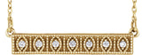 14K Gold Accented Bar Necklace – 24.9x5.4mm - Yellow Gold