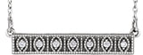 Platinum Accented Bar Necklace