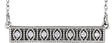 14K Gold Accented Bar Necklace – 24.9x5.4mm - White Gold