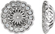 Platinum Natural Diamond Halo-Style Earring Jackets for Pearl Studs