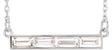 Platinum Baguette Bar Necklace