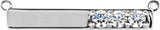 Platinum Round Lab-Grown Diamond Accented Bar Necklace