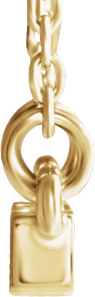 14K Gold Straight Baguette Natural Diamond Accented Bar Necklace - Yellow Gold - view 2