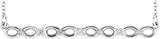 Platinum Infinity-Inspired Bar Necklace