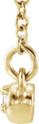 14K Gold Infinity-Inspired Bar Necklace - Yellow Gold - view 2