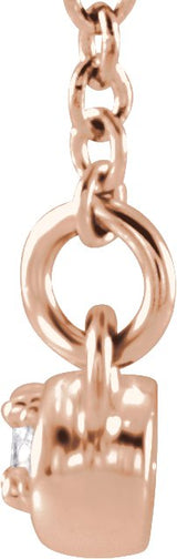 14K Gold Infinity-Inspired Bar Necklace - Rose Gold - view 2