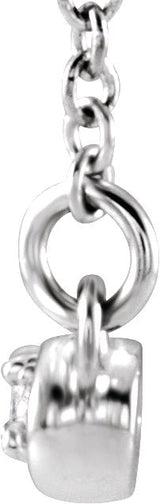 Platinum Infinity-Inspired Bar Necklace - view 2