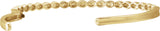 14K Gold Round Natural Diamond Stackable Bangle Bracelet - Yellow Gold - view 2