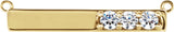 14K Gold Round Natural Diamond Accented Bar Necklace – 1/5 CTW - Yellow Gold
