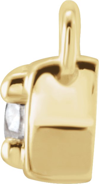 14K Gold Round Natural Diamond Accented Bar Necklace – 1/5 CTW - Yellow Gold - view 2
