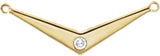 14K Gold Accented V Necklace - Yellow Gold