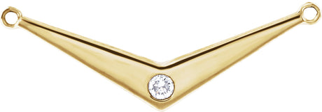 14K Gold Accented V Necklace - Yellow Gold