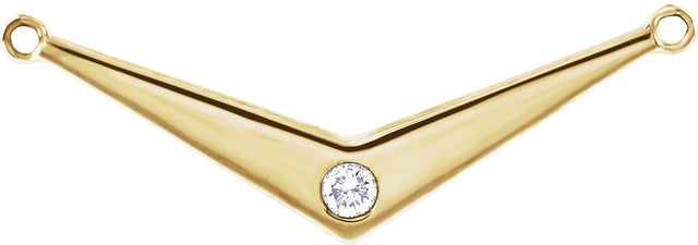 14K Gold Accented V Necklace - Yellow Gold
