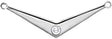 Platinum Accented V Necklace