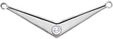 14K Gold Accented V Necklace - White Gold