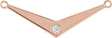 14K Gold Accented V Necklace - Rose Gold