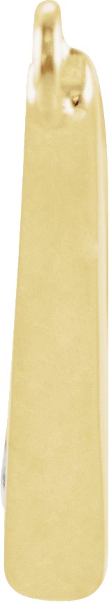 14K Gold Accented V Necklace - Yellow Gold - view 2