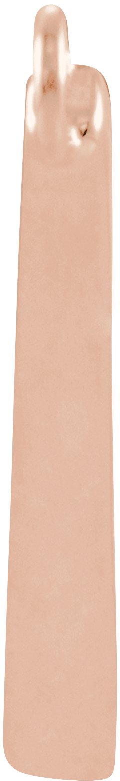 14K Gold Accented V Necklace - Rose Gold - view 2