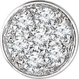 14K Gold Round Natural Diamond Pavé-Style Slide Pendant
