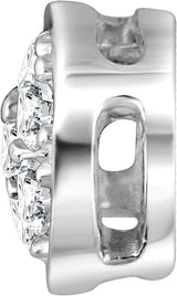 14K Gold Round Natural Diamond Pavé-Style Slide Pendant - view 2