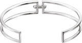 14K Gold Round Natural Diamond Accented Cuff Bracelet - view 2