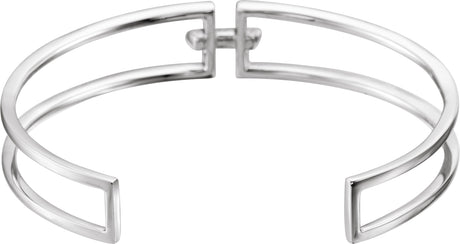 14K Gold Round Natural Diamond Accented Cuff Bracelet - view 2