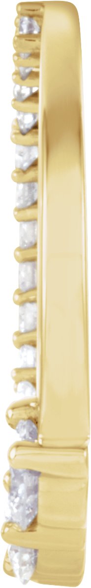 18K Gold Round Natural Diamond Graduated Journey Pendant - Yellow Gold - view 2