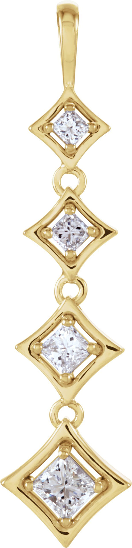 18K Gold Journey Graduated Pendant - Yellow Gold