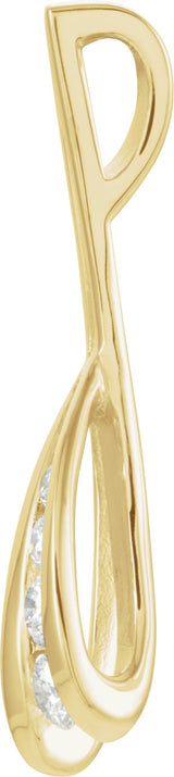 18K Gold Journey Pendant – 30.7x10.5mm - Yellow Gold - view 2