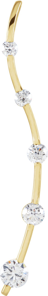 18K Gold Journey Graduated Pendant – 40x6mm - Yellow Gold