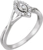 10K Gold Round Natural Diamond Halo-Style Criss-Cross Ring
