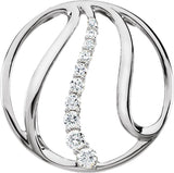 14K Gold Journey Pendant – 22.5x19.5mm - White Gold