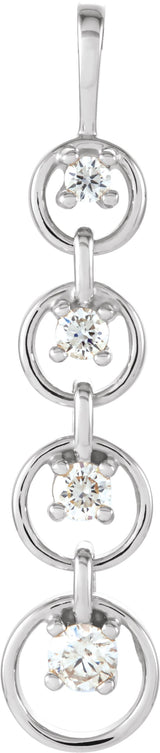 18K Gold Journey Pendant - White Gold