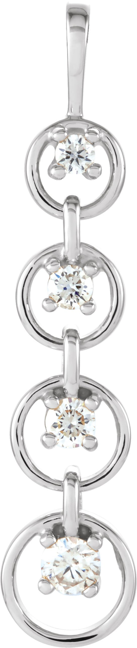 18K Gold Journey Pendant - White Gold