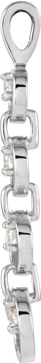 18K Gold Journey Pendant - White Gold - view 2