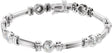 14K Gold Round Natural Diamond Bezel-Set Line Bracelet