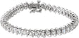 14K Gold Round Natural Diamond Line Bracelet – 3 1/3 CTW - White Gold