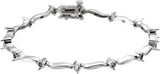 14K Gold Round Natural Diamond Line Bracelet – 2.7mm Stones - view 4