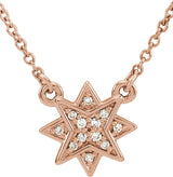 14K Gold Star Necklace - Rose Gold