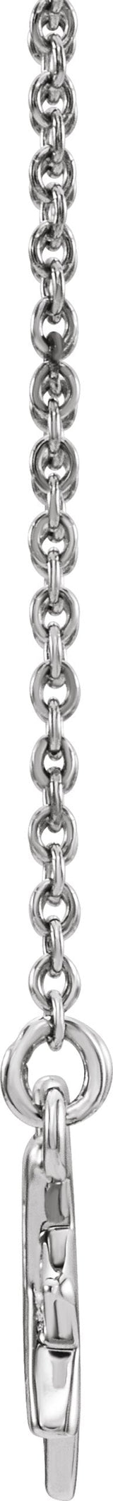 14K Gold Star Necklace - White Gold - view 2
