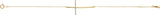 14K Gold Round Natural Aquamarine Accented Sideways Cross Bracelet - Yellow Gold - view 2