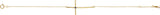 14K Gold Round Natural Blue Sapphire Accented Sideways Cross Bracelet - Yellow Gold - view 2