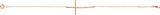 14K Gold Round Natural Peridot Accented Sideways Cross Bracelet - Rose Gold - view 2