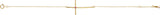 14K Gold Round Natural Pink Tourmaline Accented Sideways Cross Bracelet - Yellow Gold - view 2