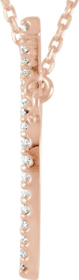 14K Gold Apple Necklace - Rose Gold - view 2